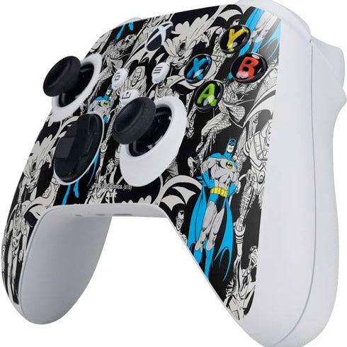 DC Comics Batman Characters Action Poses Print Xbox Series S Controller Skin